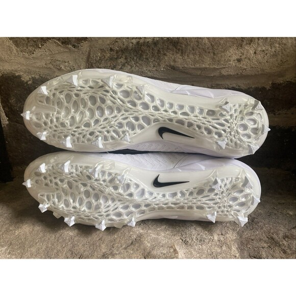 Nike Alpha Menace Pro Low Football Cleats White Black Men Size 10 CV6477-100 - Picture 6 of 7